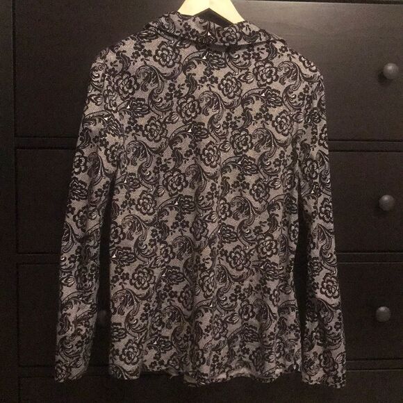 APT 9 Lace Look Cross Front Blouse - Size Large - Picture 7 of 8